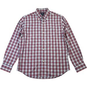 Vineyard Vines Mens Medium Classic Fit Tucker Shirt Red White Blue Plaid Cotton